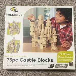 Solid Wood 75pc Castle Blocks